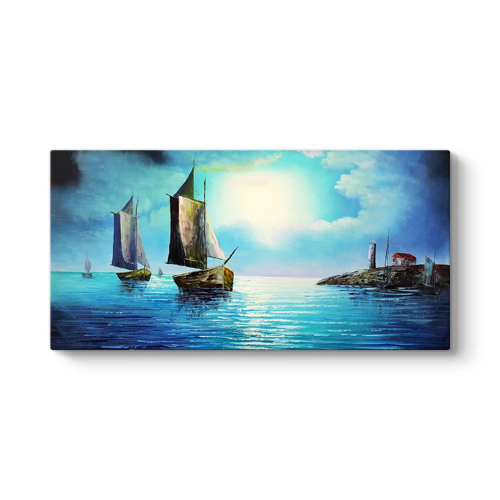 Gece Deniz Manzarası Tablosu - Model 5